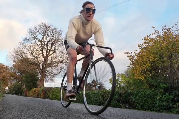 vintage bike riding